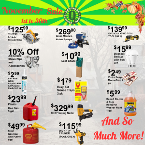 November Sale Banner